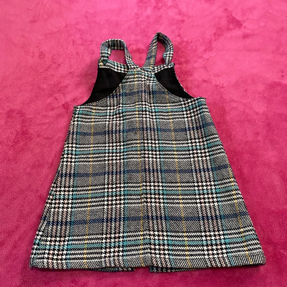 Plaid Button-Up Sleeveless Dress - Picture 2 of 4